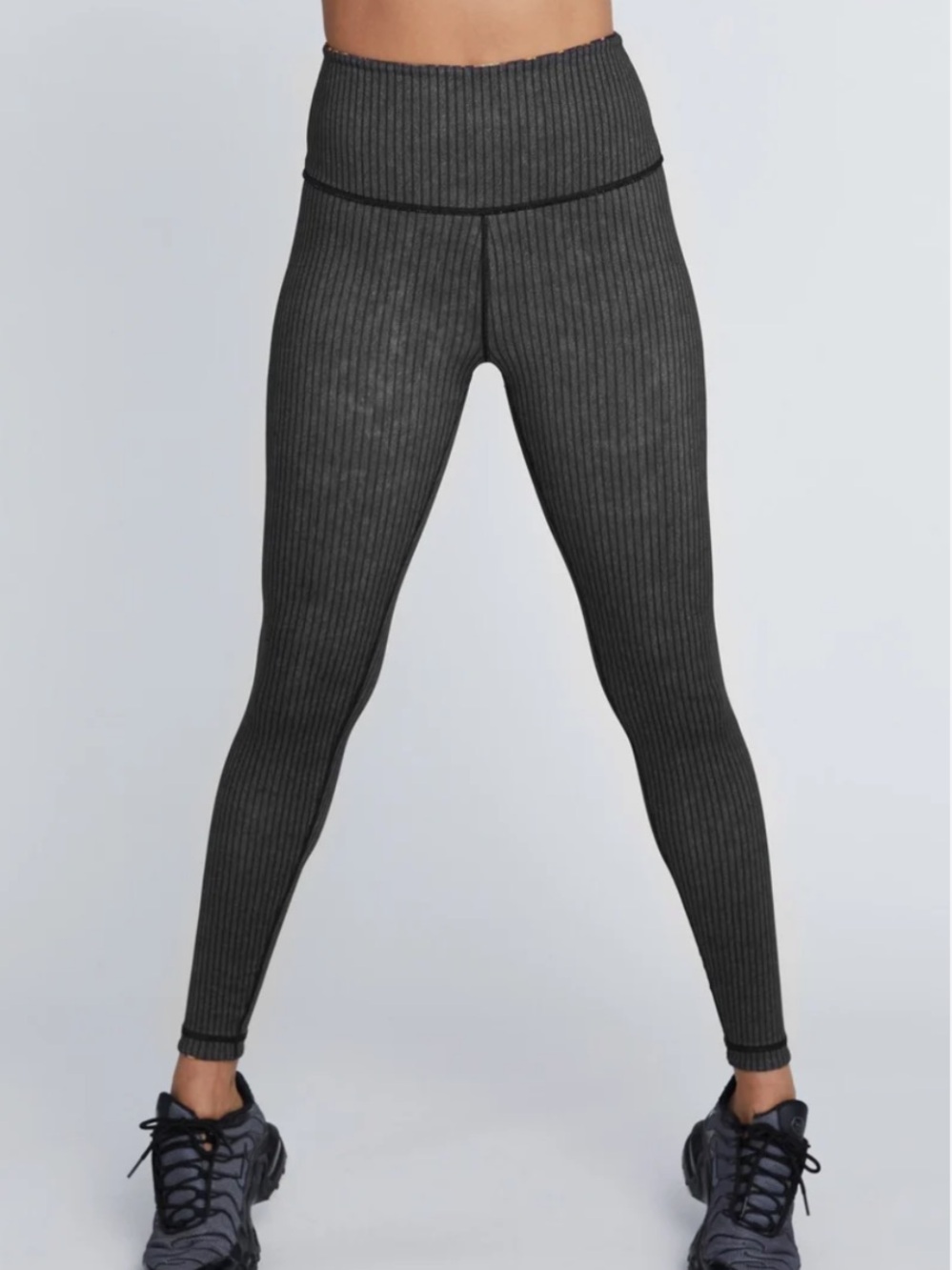 NEW Roots Hatti Herringbone High Waisted Leggings, Grey Chevron, Size Large